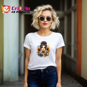 Tricou strong woman rose explosion art, femeie puternica cu explozie de trandafiri, Copii | Dama | Barbat - Img 11