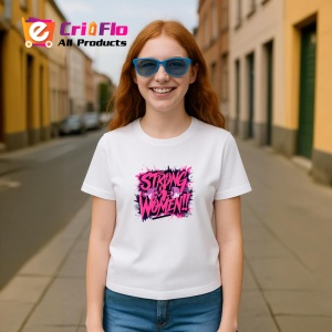 Tricou Strong Women Text Roz Motivational, Copii | Dama | Barbat - Img 9