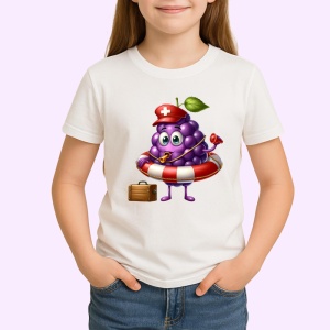 Tricou Strugure amuzant de vara salvamar, Fructe, Copii | Dama