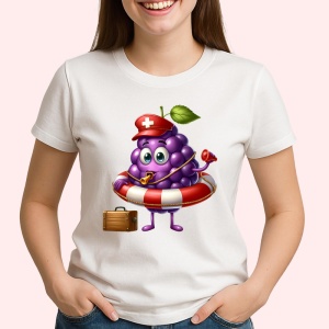 Tricou Strugure amuzant de vara salvamar, Fructe, Copii | Dama - Img 2