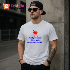 Tricou sunt profesor care este superputerea ta mesaj glumet, Copii | Dama | Barbat - Img 4