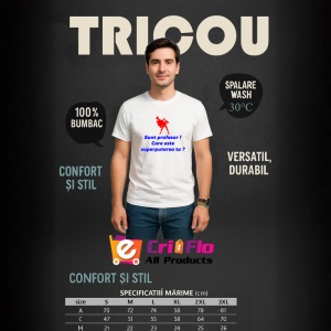 Tricou sunt profesor care este superputerea ta mesaj glumet, Copii | Dama | Barbat - Img 5