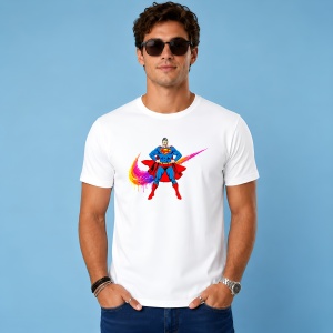 Tricou Superman Man Of Steel Urban Paint Splash Hero Design, din bumbac 100% Copii | Dama | Barbat - Img 3