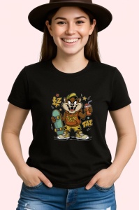 Tricou Taz salbatic cu hanorac galben si graffiti Copii | Dama | Barbat - Img 6