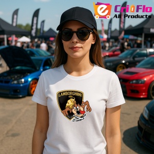 Tricou Tazz Vartej Cu Logo Lamborghini | Unisex Dama si Barbat - Img 3