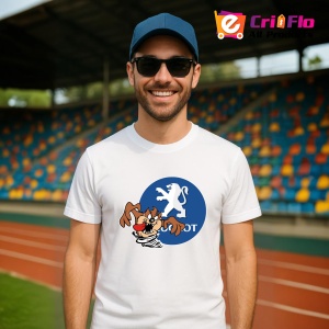 Tricou Tazz Vartej Cu Logo Peugeot 2 | Unisex Dama si Barbat - Img 3