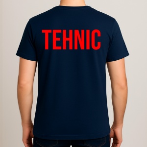 Tricou TEHNICIAN, Personalizat | Unisex Dama si Barbat, Albastru Inchis