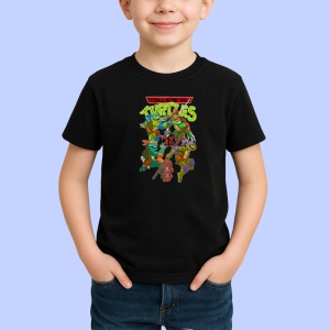 Tricou Testoasele Ninja echipa de broaste ninja care salveaza orasul, Copii | Dama | Barbat , tricou negru - Img 2