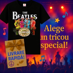 Tricou The Beatles - Sgt. Pepper, muzica Hip-Hop / Rap, Dama | Barbat | Copii, Culoare Negru - Img 7