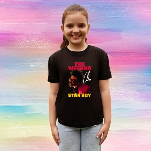 Tricou The Weeknd - Starboy Classic, muzica Hip-Hop / Trap, Dama | Barbat | Copii, Culoare Negru - Img 4