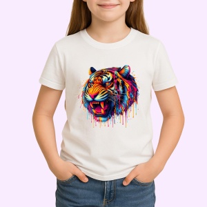 Tricou Tigru rosu galben in stil graffiti urban Copii | Dama | Barbat - Img 4