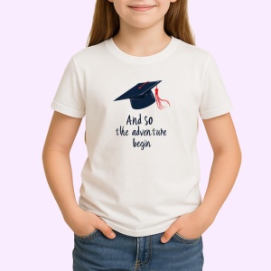 Tricou Toca Absolvire Mesaj Motivational Viitor, din bumbac 100% , tricou alb pentru Copii | Dama | Barbat