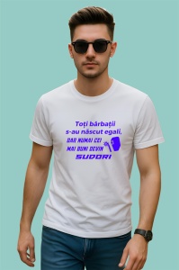 Tricou toti barbatii s au nascut egali dar numai cei mai buni devin sudori mesaj glumet, Copii | Dama | Barbat - Img 2