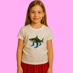 Tricou Tralalero Tralala 7 Imbodobit Cu Decoratiuni De Craciun, din bumbac 100%, tricou alb, Copii | Dama | Barbat - Img 2