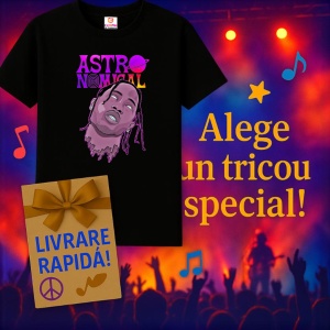 Tricou Travis Scott Astronomical Cartoon, muzica POP, Dama | Barbat | Copii, Culoare Negru - Img 7