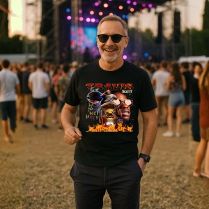Tricou Travis Scott - Wish You Were Here, muzica POP, Dama | Barbat | Copii, Culoare Negru - Img 9