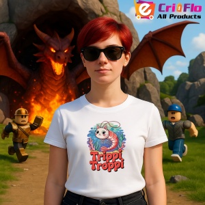 Tricou Trippi Troppi Bootleg Shrimp Cat ** Tralalero Tralala Copii | Dama | Barbat - Img 3
