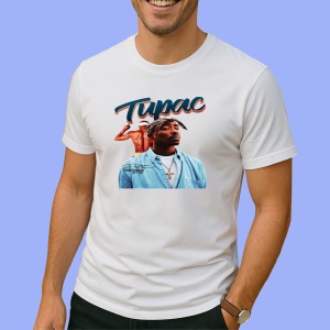 Tricou Tupac Blue Shirt, muzica POP, Dama | Barbat | Copii