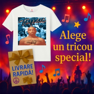 Tricou Tupac calm orange background, muzica POP, Dama | Barbat | Copii - Img 11