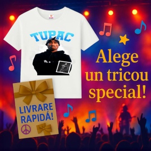 Tricou Tupac Hoodie Blue Logo, muzica Pop, Dama | Barbat | Copii - Img 15