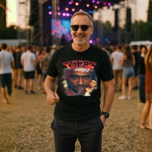 Tricou Tupac iconic duo, muzica Pop, Dama | Barbat | Copii, Culoare Negru - Img 9