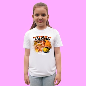 Tricou Tupac Orange Background, muzica Not Applicable, Dama | Barbat | Copii - Img 3
