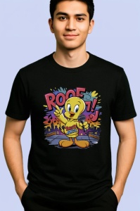 Tricou Tweety urban cu skateboard si hanorac galben Copii | Dama | Barbat Barbat - Img 5
