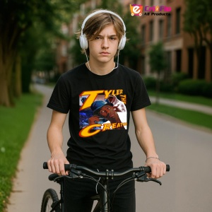 Tricou Tyler, The Creator - Red Microphone, muzica Pop / R&B / Reggae, Dama | Barbat | Copii, Culoare Negru - Img 10