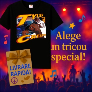 Tricou Tyler, The Creator - Red Microphone, muzica Pop / R&B / Reggae, Dama | Barbat | Copii, Culoare Negru - Img 15