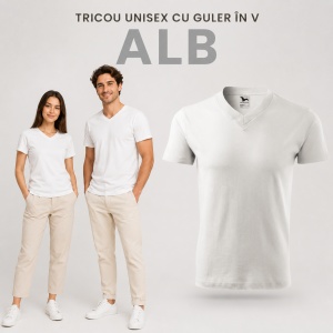 Tricou Unisex Damă și Bărbat Malfini 102, Guler în V, 100% Bumbac, 160 g/m², XS–3XL - Img 11
