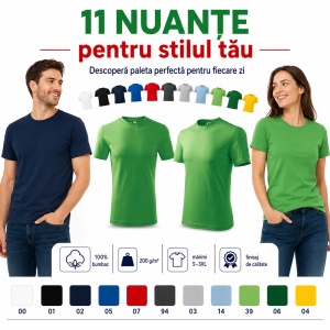 Tricou unisex damă și bărbat Malfini Heavy 110, 100% bumbac, 200 g/mp, S–3XL - Img 9