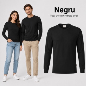 Tricou Unisex Damă și Bărbat Rimeck Resist LS R05, Mânecă Lungă, 100% Bumbac, 160 g/m², S–3XL - Img 20