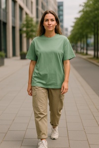 Tricou unisex oversize damă Malfini Stage 812, model larg și lejer, 100% bumbac - Img 19