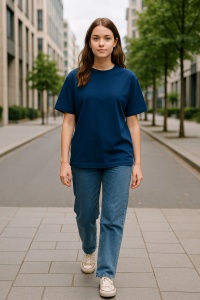 Tricou unisex oversize damă Malfini Stage 812, model larg și lejer, 100% bumbac - Img 29