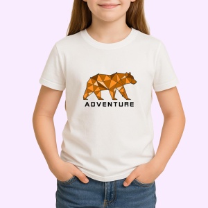 Tricou Urs Maro Adventure Geometric, Copii | Dama | Barbat - Img 3