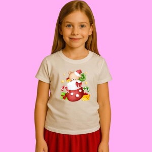 Tricou Ursulet In Cana Rosie, din bumbac 100%, tricou alb, Copii | Dama | Barbat