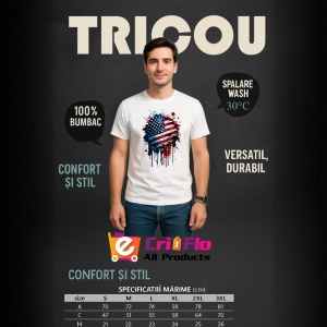 Tricou USA Steag Splash Art, Copii | Dama | Barbat - Img 6