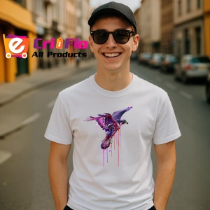 Tricou Vultur in zbor in stil pop art fundal alb Copii | Dama | Barbat - Img 5
