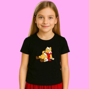 Tricou Winnie Odihninduse Cu Fular Galben, din bumbac 100% Copii | Dama | Barbat