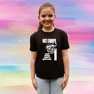 Tricou wiz khalifa alb contur, muzica Pop / Country (ini?ial), Dama | Barbat | Copii, Culoare Negru - Img 4