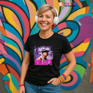 Tricou wiz khalifa violet, muzica Hip-Hop / Trap, Dama | Barbat | Copii, Culoare Negru - Img 13