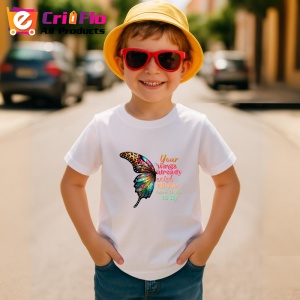 Tricou Your wings already exist all you have to do is fly fluture colorat cu text motivant Copii | Dama | Barbat Barbat - Img 13