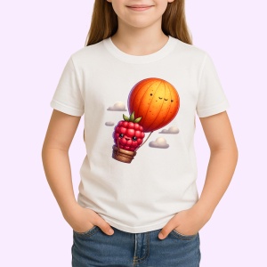 Tricou Zmeura amuzanta de vara cu balon cu aer, Fructe, Copii | Dama