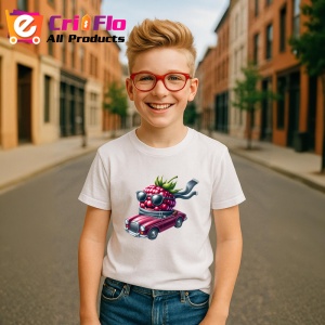 Tricou Zmeura amuzanta de vara in masina, Fructe, Copii | Dama - Img 5