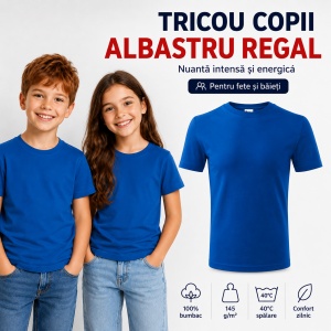 Tricouri copii simple din bumbac 100% – fete și băieți, 20 culori - Img 11