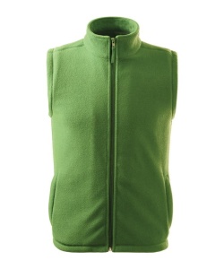 Vesta fleece polar unisex de culoare verde deschis