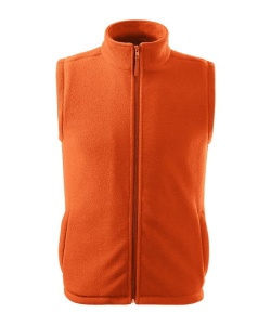 Vesta fleece polar unisex de culoare portocaliu