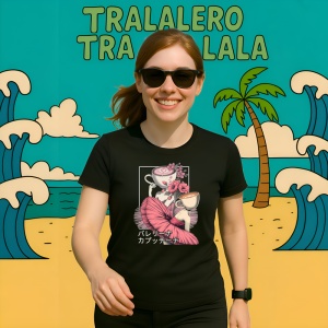 Ballerina Cappucina Japane ** Tricou Tralalero Tralala Copii | Dama | Barbat - Img 11