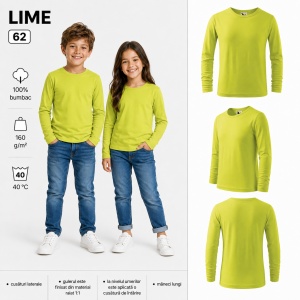 Bluză copii cu mânecă lungă FIT-T LS 121 – 100% bumbac, fete și băieți - Img 13