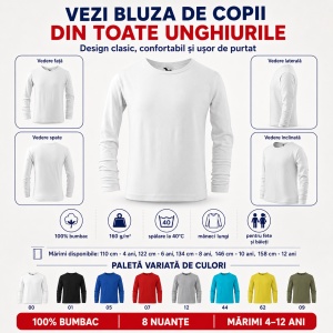Bluză Copii Simplă pentru Școală - Img 4